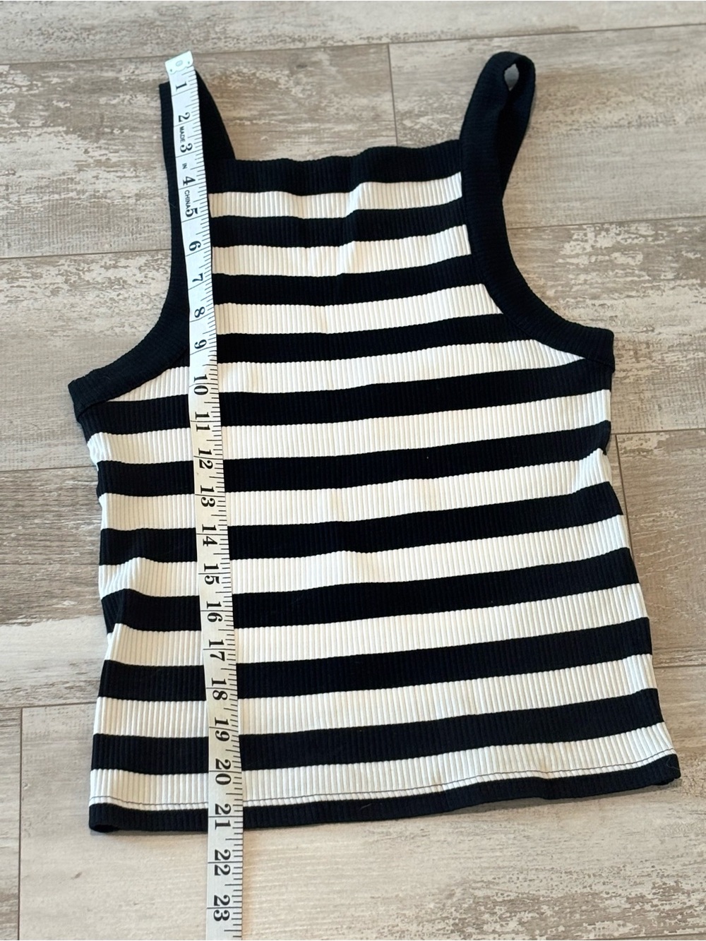 J.Crew Black/Cream Sweater Ribbed Tank